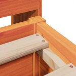 vidaXL Cadre de lit sans matelas cire marron 140x200cm bois pin massif