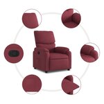 vidaXL Fauteuil inclinable Rouge bordeaux Tissu