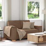 vidaXL Canapé 2 places Marron 120 cm Tissu
