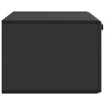 vidaXL Meuble TV mural 78 5 x 41 x 30 cm Noir Bois d'ingénierie
