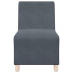 vidaXL Unité de Sofa Modulaire Sans Accoudoirs 2 Pièces Gris foncé