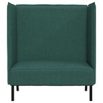 vidaXL Canapé à Haut Dossier Vert foncé 109 x 56 x 121 cm tissu