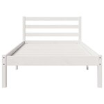 vidaXL Cadre de lit Blanc 220 x 100 cm Bois massif en pin