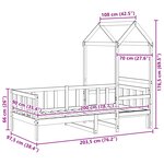 vidaXL Ensemble Lit de Jour 2 Pièces Cire marron Bois de pin massif