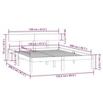 vidaXL Cadre de lit sans matelas noir bois massif 120x200 cm