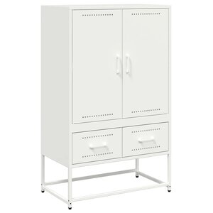 vidaXL Buffet haut blanc 68x39x111 5 cm acier