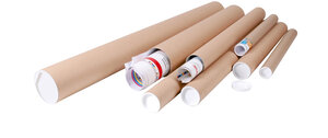 Lot de 10 tubes carton brun pour affiche poster 5 cm x 50 cm