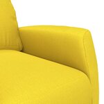 vidaXL Fauteuil inclinable Jaune clair Tissu