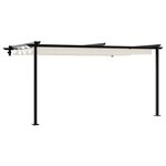 vidaXL Gazebo mural Crème 3 x 4 m Acier