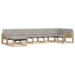 vidaXL Ensemble de canapés d'extérieur 7 pc Blanc et gris clair