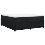 vidaXL Sommier à lattes de lit avec matelas Noir 180x200 cm Velours