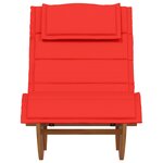 vidaXL Chaise longue à bascule avec coussin en bois massif d'acacia