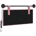 vidaXL Tête de lit suspendue Rose Velours