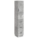 vidaXL Ensemble de Meubles 2 Pièces Gris béton 33 x 34 5 x 87 cm
