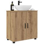 vidaXL Cabinet de salle de bain Chêne artisanal 61 x 35 x 64 cm
