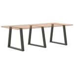 vidaXL Pieds de table à manger en V 3 pièces Anthracite 70 x (72-73 3) cm Acier