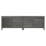 vidaXL Boîte de rangement de jardin anthracite bois massif de sapin