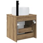 vidaXL Meuble de lavabo mural Chêne artisanal 49 x 44 5 x 66 cm