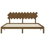 vidaXL Cadre de lit avec tête de lit marron miel 200x200cm bois massif