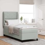 vidaXL Lit à ressorts avec matelas gris clair 80x200 cm en velours