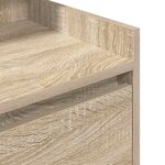 vidaXL Table de chevet avec 2 tiroirs chêne sonoma 38x34x80 cm