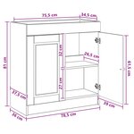 vidaXL Armoire sous évier de salle de bain Chêne Sonoma