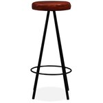 vidaXL Ensemble de bar 5 Pièces Bois d'acacia massif et cuir véritable