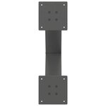 vidaXL Pieds de table à manger en forme de X  2 pièces  anthracite  60 x (72-73) cm  acier
