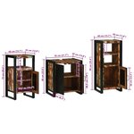 vidaXL Ensemble de mobilier de salle de bain avec étagère 3 Pièces