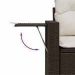 vidaXL Salon de jardin 10 Pièces avec coussins marron résine tressée