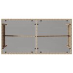 vidaXL Ensemble à manger de jardin et coussins 3 Pièces Beige poly rotin