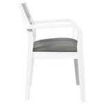 vidaXL Chaises à manger coussins 2 Pièces blanc bois massif caoutchouc