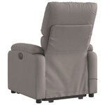 vidaXL Fauteuil inclinable de massage électrique Taupe Tissu