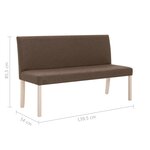 vidaXL Banc 139 5 cm Marron Polyester