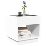 vidaXL Table basse avec LED infini blanc 50x50x50 cm