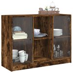 vidaXL Buffet chêne fumé 102x37x75 5 cm bois d'ingénierie