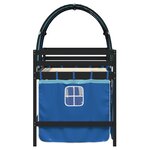 vidaXL Lit mezzanine enfants avec tunnel sans matelas bleu 80x200 cm