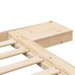 vidaXL Cadre de Lit au Sol avec Tables de Chevet 100x200cm Bois Massif