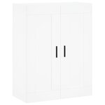 vidaXL Buffet haut Blanc 69 5x34x180 cm Bois d'ingénierie