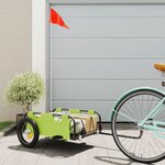 vidaXL Remorque de vélo vert tissu oxford et fer
