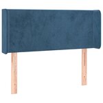 vidaXL Tête de lit à LED Bleu foncé 103x16x78/88 cm Velours