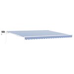 vidaXL Auvent Rétractable Bleu et Blanc 500 × 300 cm