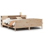 vidaXL Lit bibliothèque sans matelas 180x200 cm bois massif de pin