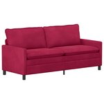 vidaXL Canapé Bordeaux 196 x 81 x 87 5 cm Velours