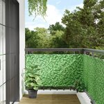 vidaXL Écran d'intimité de balcon aspect de plante vert 700x75 cm PVC