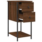vidaXL Tables de chevet 2Pièces chêne marron 32x42x70cm Bois d'ingénierie
