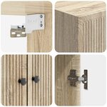 vidaXL Armoire Murale Chêne Sonoma 66 x 34 5 x 90 cm Bois d'ingénierie