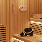 vidaXL Ensemble d'accessoires de sauna 4 Pièces Noir