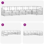 vidaXL Ensemble de canapés d'extérieur 6 pc Blanc et anthracite