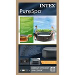 INTEX Housse de spa Gris foncé 180 x 180 cm PVC et PU